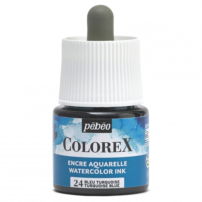 Pebeo Colorex Aquarelinkt 45 ml - 24 - Turkoois Blauw