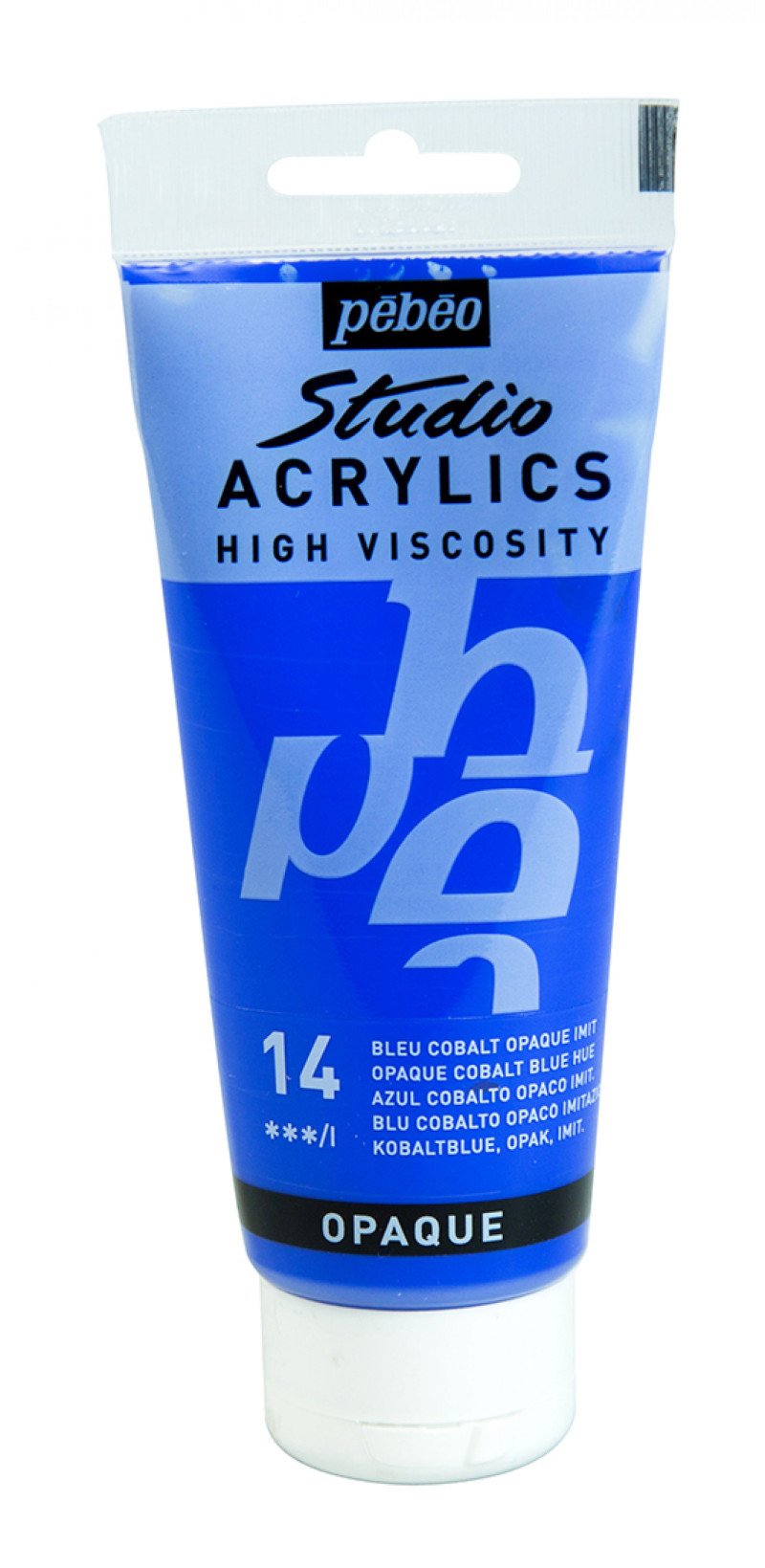 Pebeo Studio Acrylverf 100 ml - 14 - Dekkend kobaltblauw imitatie
