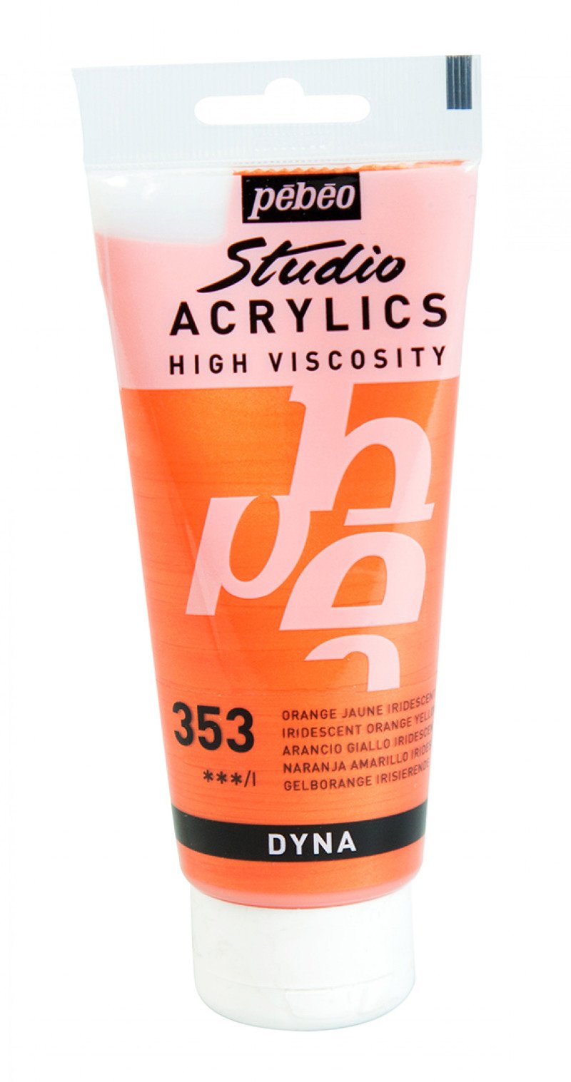 Pebeo Studio Acrylverf 100 ml - 353 - Oranje-geel iriserend