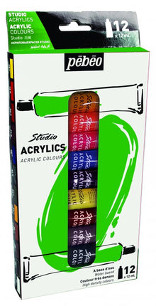 Pebeo Studio Acrylic Sets 12 ml - 12 pack
