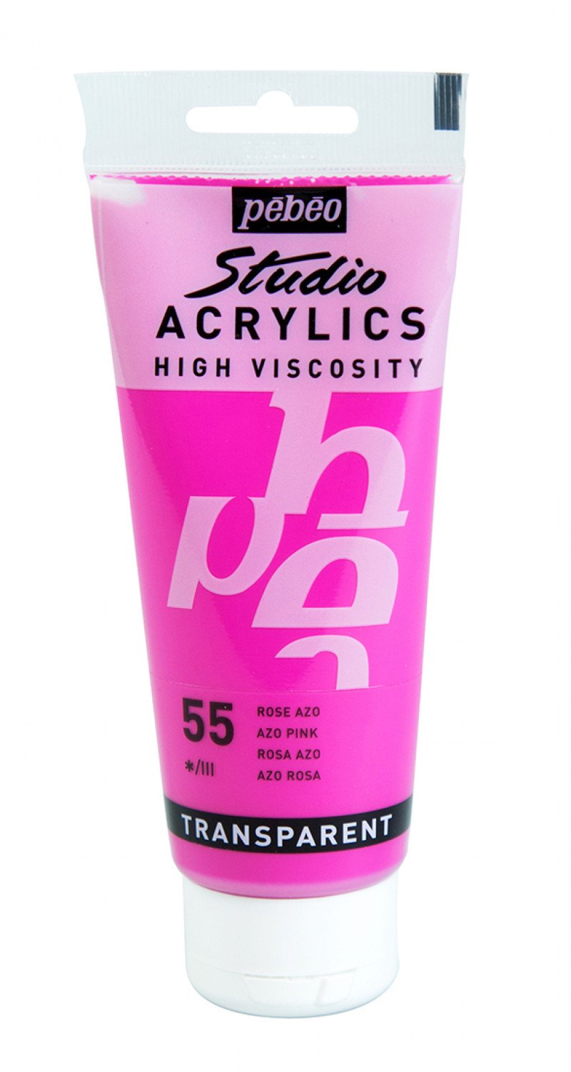 Pebeo Studio Acrylverf 100 ml - 55 - Azo roze