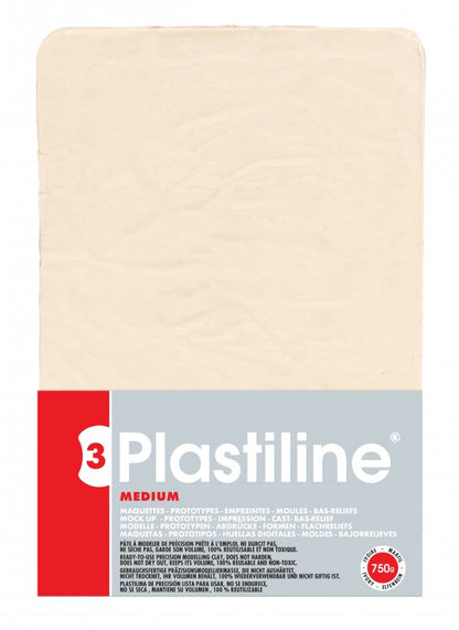 Plastiline Hardheid 55 Medium Boetseerklei 750 g - Ivoor