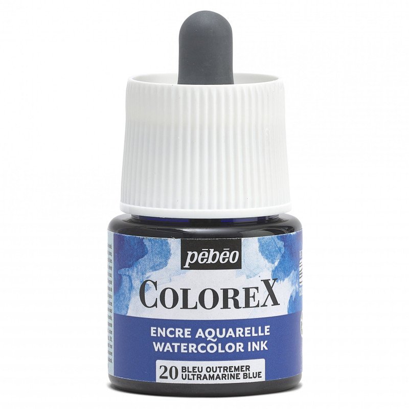 Pebeo Colorex Aquarelinkt 45 ml - 20 - Ultramarijn Blauw