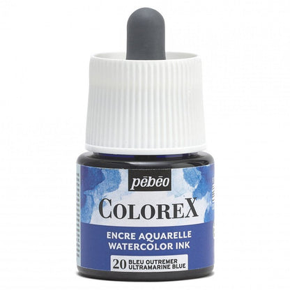 Pebeo Colorex Aquarelinkt 45 ml - 20 - Ultramarijn Blauw