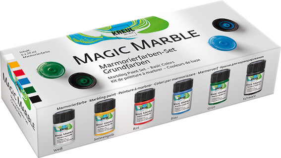 Kreul Magic Marble Marmerverf Sets - Basic standaardkleuren - 6 x 20 ml