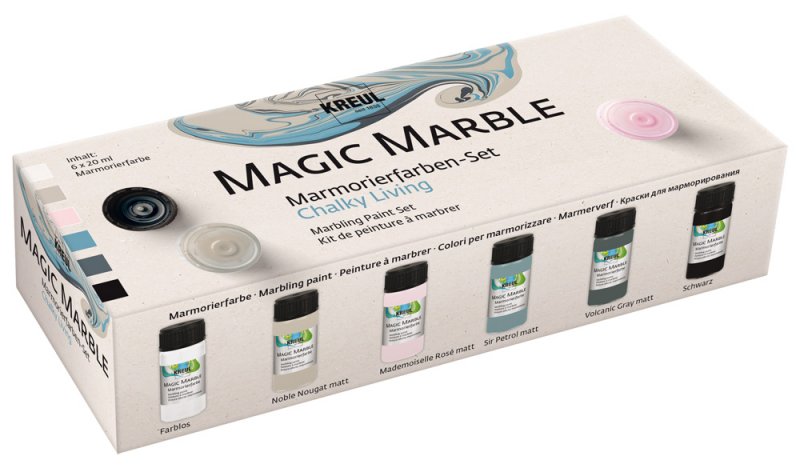 Kreul Magic Marble Marmerverf Sets - Metallic - 6 x 20 ml