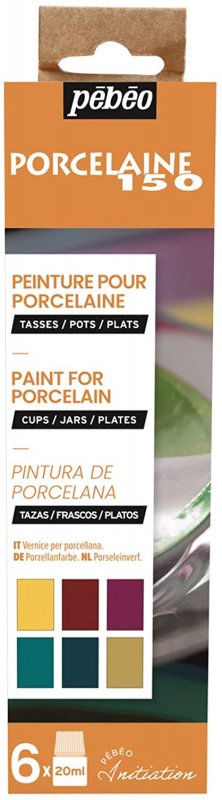 Pebeo Porcelaine 150 Sets - Initiatieset glanzend - 6 x 20 ml