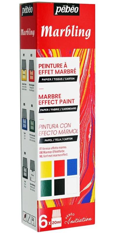 Pebeo Marbling Initiation Set 6 x 20 ml.