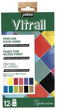 Pebeo Vitrail Glasverf Sets - Discovery Collection - 12 x 20 ml