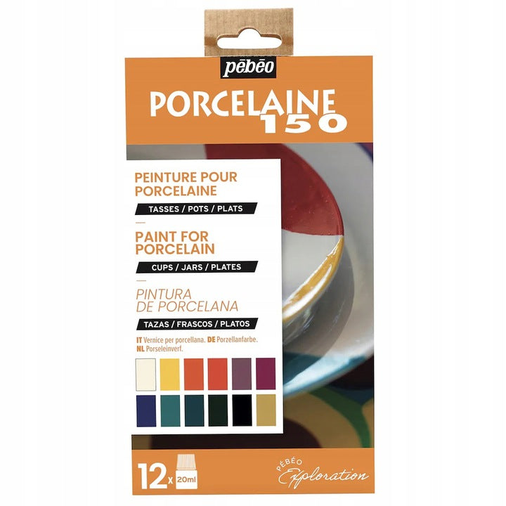 Pebeo Porcelaine 150 Sets - Initiatieset P150 kleuren 1 - 6 x 20 ml