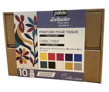 Pebeo Setacolor Lichte Stoffen Werkdoos Set 10 x 45 ml.