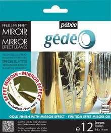 Pebeo Gedeo Mirror Effect Leaves - 12 Pack - Goud