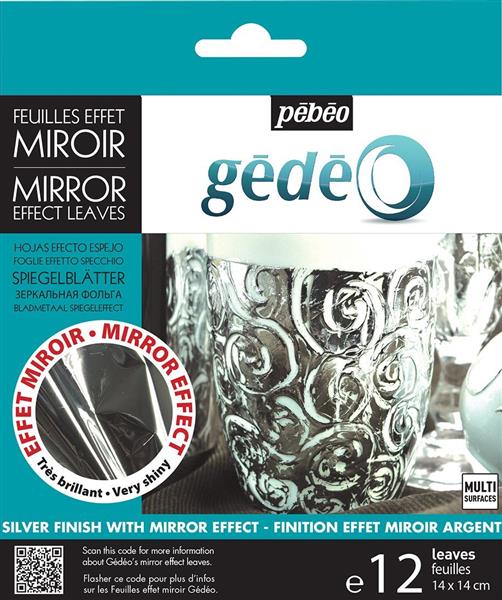 Pebeo Gedeo Mirror Effect Leaves - 12 Pack - Zilver