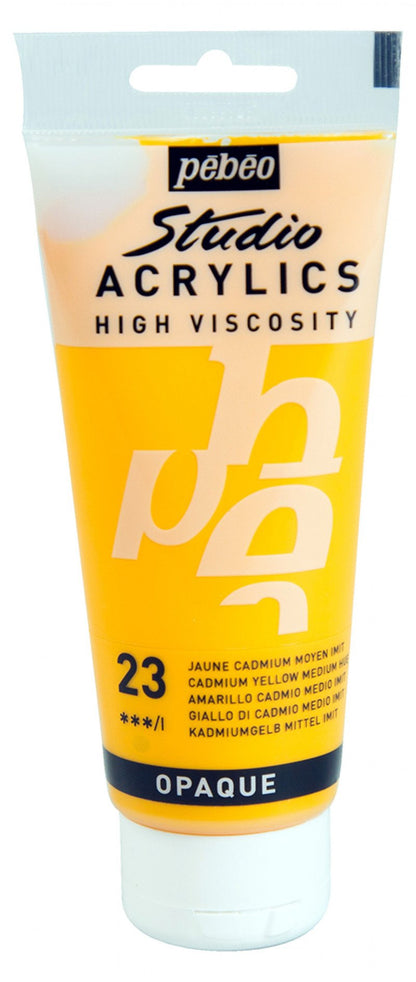 Pebeo Studio Acrylverf 100 ml - 23 - Medium cadmiumgeel imitatie