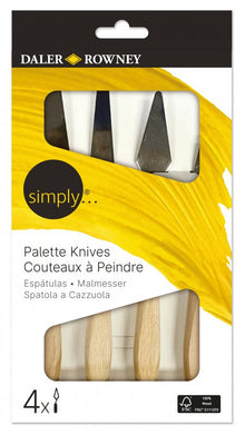 Daler-Rowney Simply Paletmessen Set - Metaal - 4 stuks