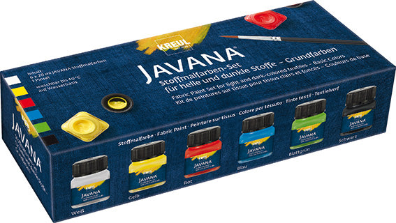 Kreul Javana Textielverf Sets - Basiskleuren - 6 stuks
