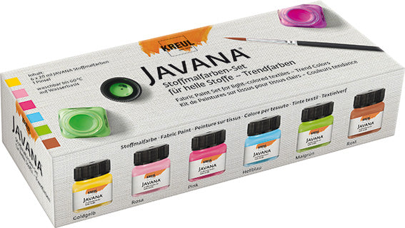 Kreul Javana Textielverf Sets - Trendkleuren - 6 stuks