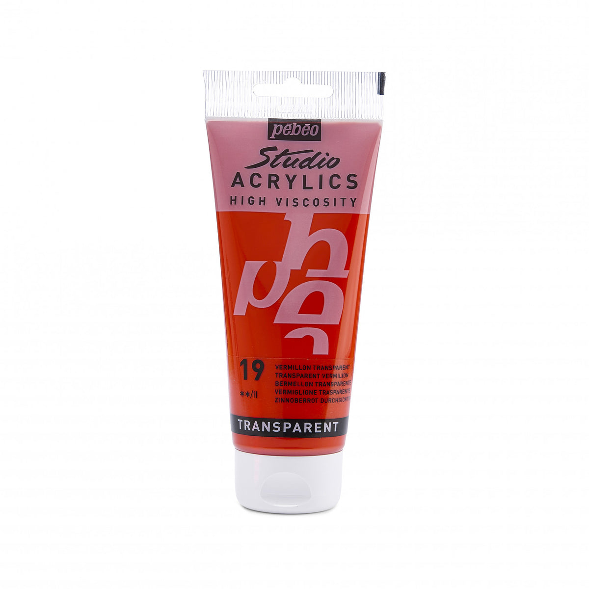 Pebeo Studio Acrylverf 100 ml - 19 - Transparant vermiljoen