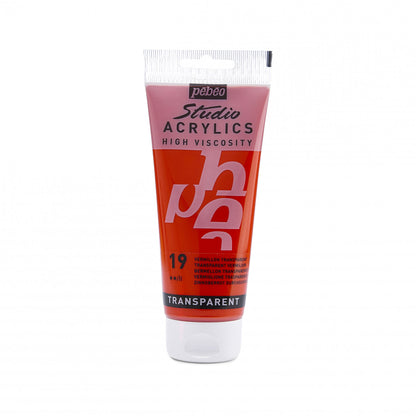 Pebeo Studio Acrylverf 100 ml - 19 - Transparant vermiljoen