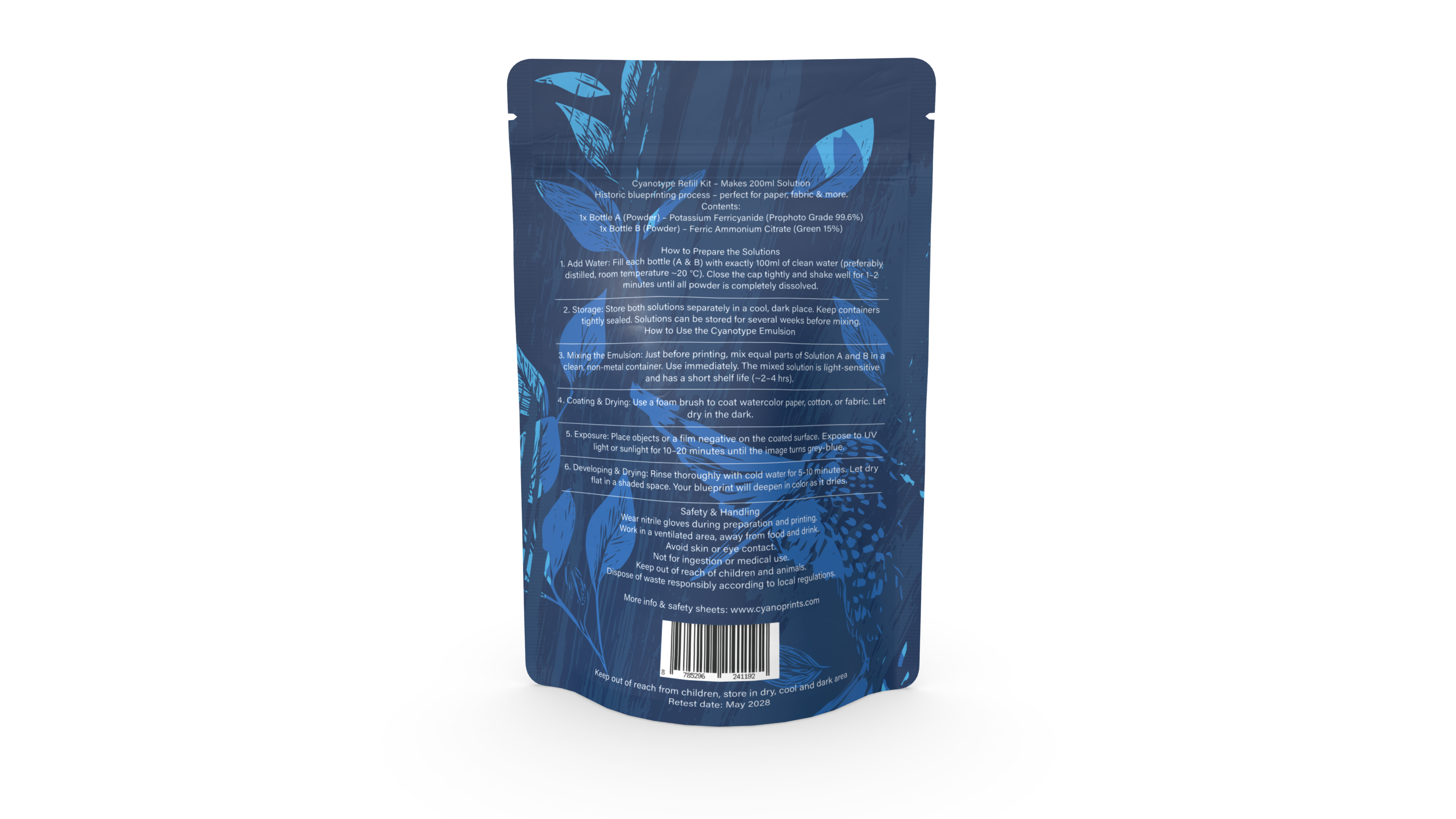 Cyanotype Refill Kit – Navulset met Blauwe Chemie voor Papier & Textiel