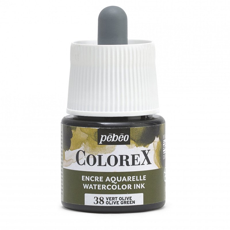 Pebeo Colorex Aquarelinkt 45 ml - 38 - Olijfgroen