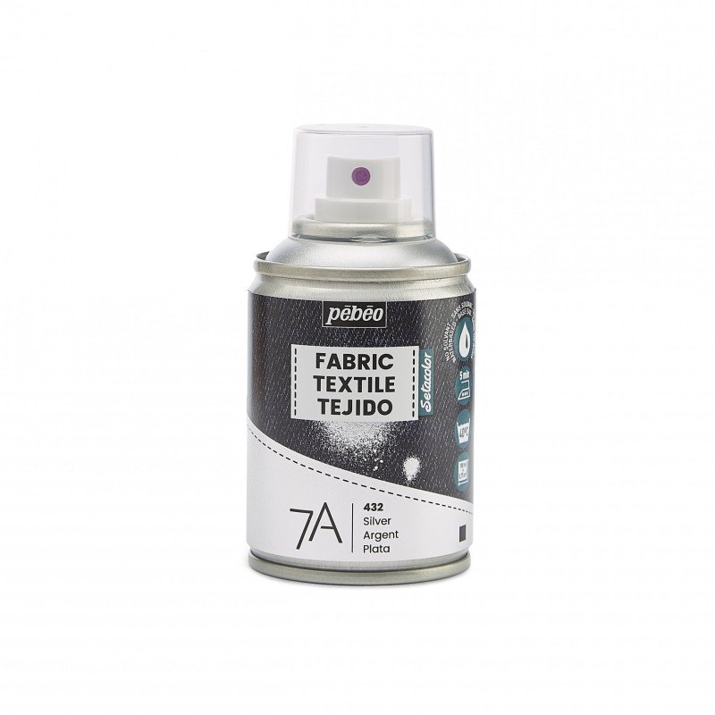 Pebeo 7A Textielspray 100 ml - Zilver