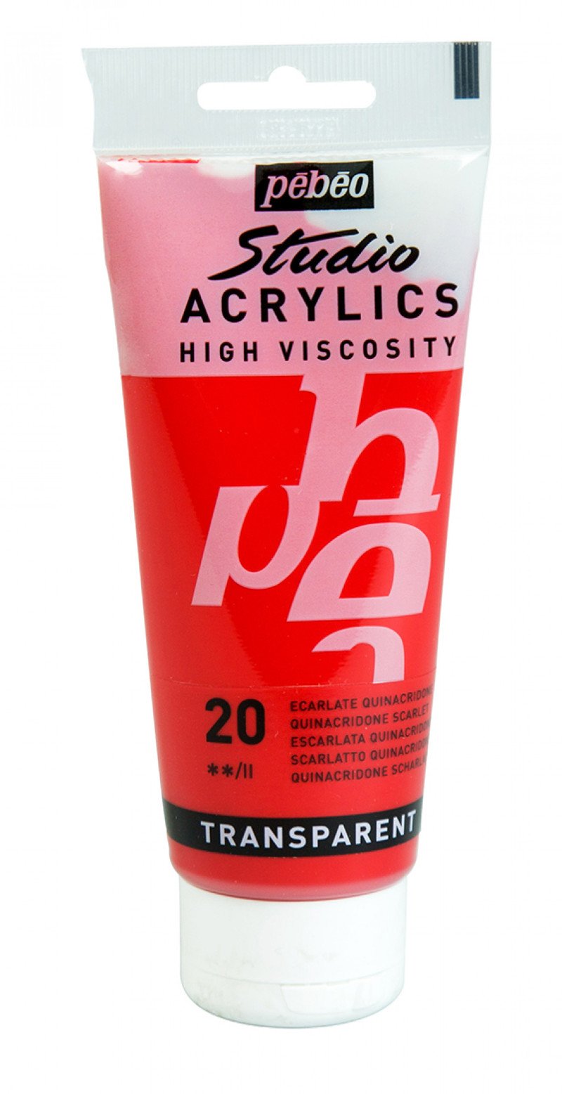 Pebeo Studio Acrylverf 100 ml - 20 - Chinacridon scharlaken