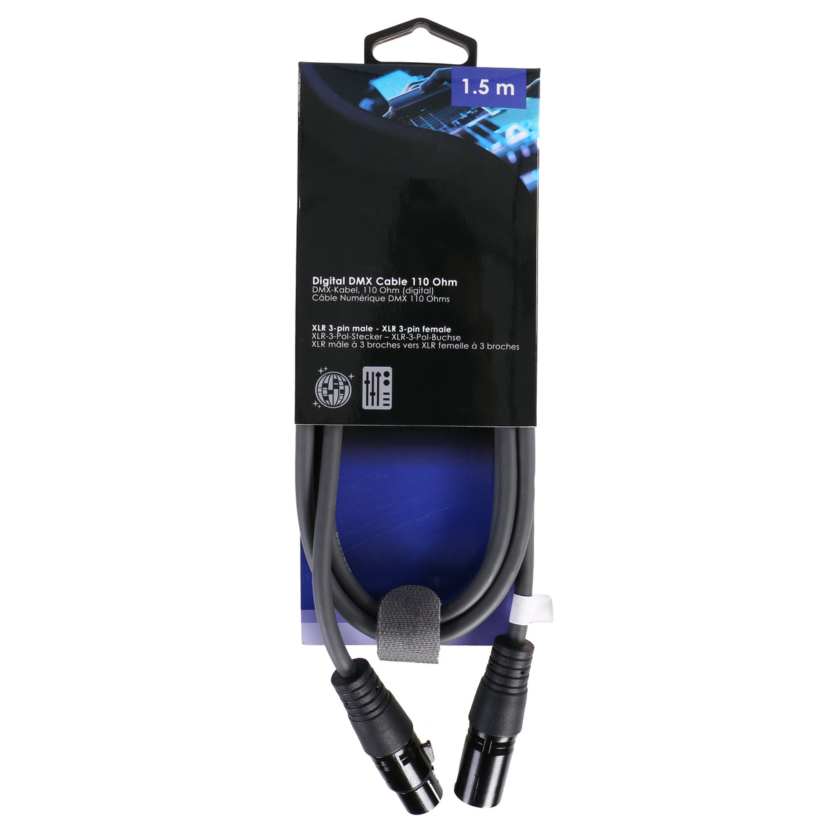 XLR Kabel 3-Pins XLR Male naar Female 1,5m — 4