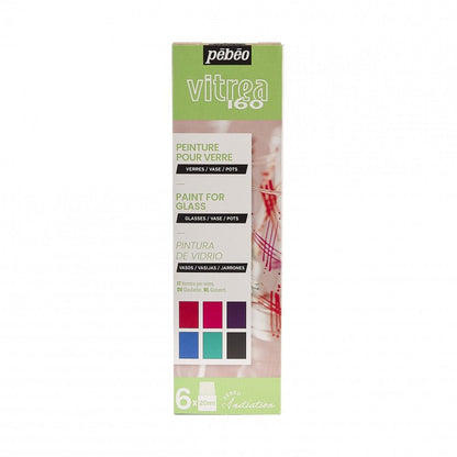 Pebeo Vitrea 160 Glasverf Sets - Initiatieset - 6 x 20 ml