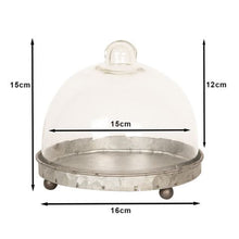 Clayre Eef Stolp 6GL2492 Grijs Transparent 16x15 cm — 2