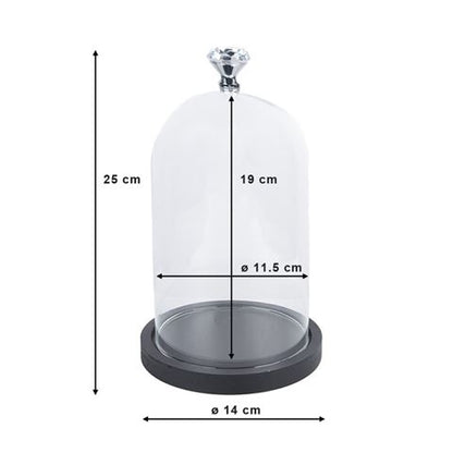 Clayre Eef 6GL2544 Stolp Transparant 14x25 cm — 2