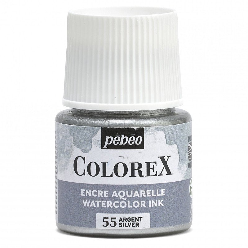Pebeo Colorex Aquarelinkt 45 ml - 55 - Metallisch Zilver