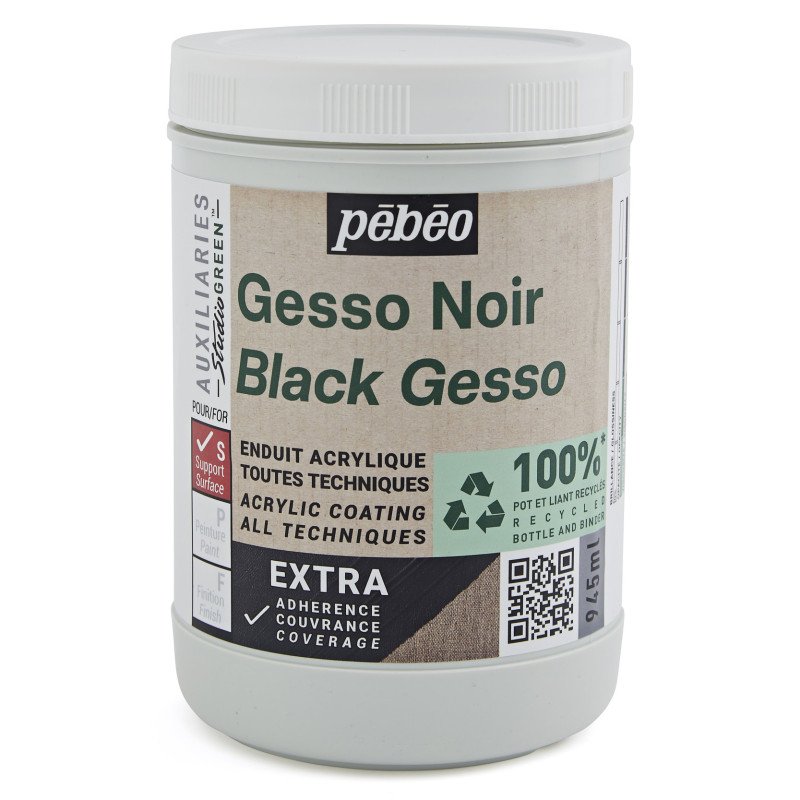 Pebeo Studio Green Gesso - Zwart - 945 ml