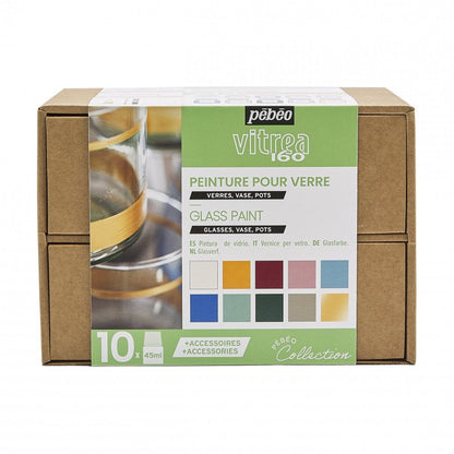 Pebeo Vitrea 160 Glasverf Sets - Workbox Studio Collection - 10 x 45 ml