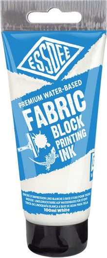 Essdee Fabric Block Printing Ink 100 ml - Essdee Lino Inkt (Drukinkt) voor Stoffen, Wit 100ml