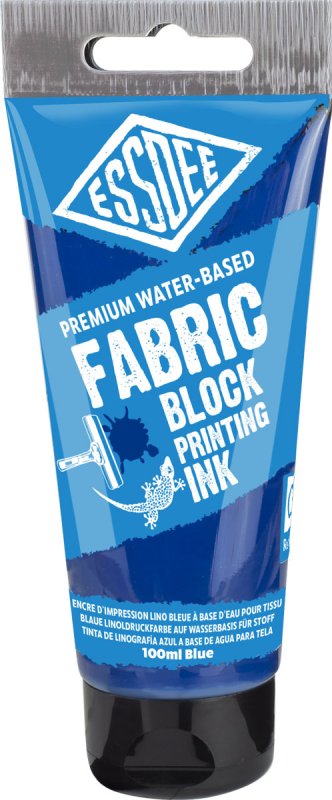 Essdee Fabric Block Printing Ink 100 ml - Essdee Lino Inkt (Drukinkt) voor Stoffen, Blauw 100ml