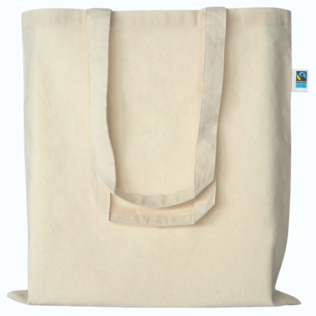 Fairtrade katoenen draagtas ecru 42×38 cm – geschikt voor cyanotypie prints