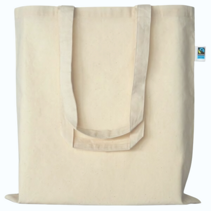 Fairtrade katoenen draagtas ecru 42×38 cm – geschikt voor cyanotypie prints