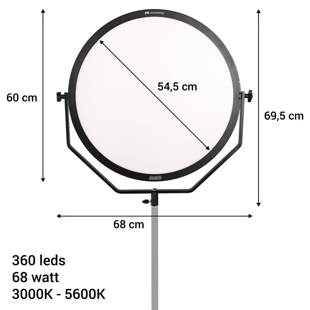 Falcon Eyes Bi-Color LED Lamp Sophiez SO-68TD op 230V — 2
