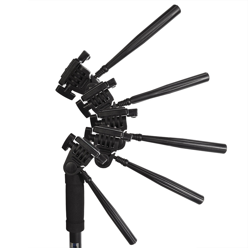 Falcon Eyes Eenbeenstatief + 3 weg kop MP-3 4 Secties 178 cm — 4