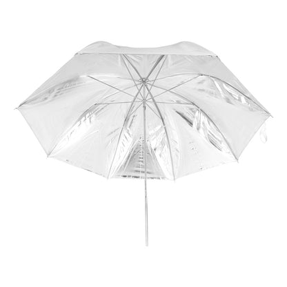 Falcon Eyes Flitsparaplu UR-32S Zilver/Wit 80 cm — 3