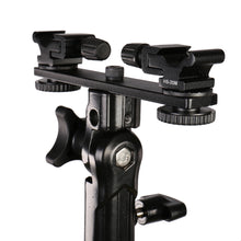 Falcon Eyes Twin Mount Tilting Bracket + 2 x Flitsschoen CLD-14A — 2