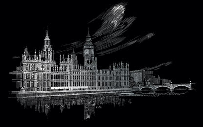 R&L Engraving Art A3 Famous Places - Big Ben & Parliament