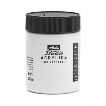 Pebeo Studio Acrylverf 500 ml - 11 - Titaanwit