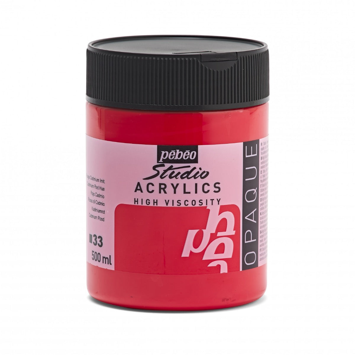 Pebeo Studio Acrylverf 500 ml - 33 - Cadmiumrood Imitatie