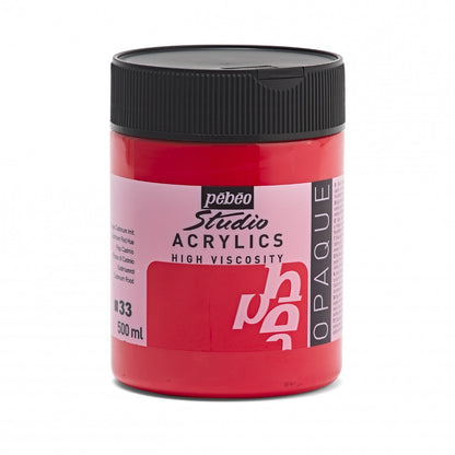 Pebeo Studio Acrylverf 500 ml - 33 - Cadmiumrood Imitatie