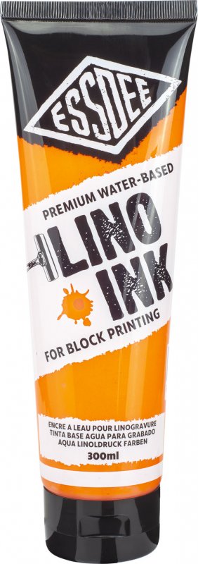 Essdee Block Printing Ink 300 ml - Fluorescerend Oranje