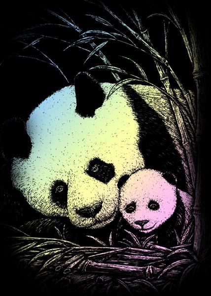 R&L Engraving Art Mini A5 - Holographic Foil - Bamboo Panda