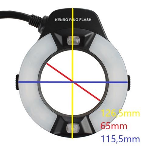 Kenro TTL Macro Ringflitser KFL201C voor Canon — 4