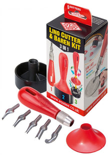 Essdee Linosnedeset met Handwrijver - 5 mesjes